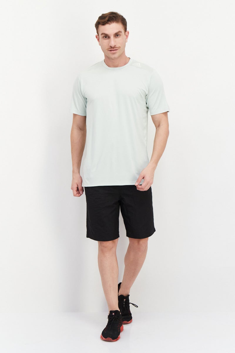 Adidas تي شيرت تدريب قصير الأكمام للرجال، لون أخضر نعناعي - Image 4